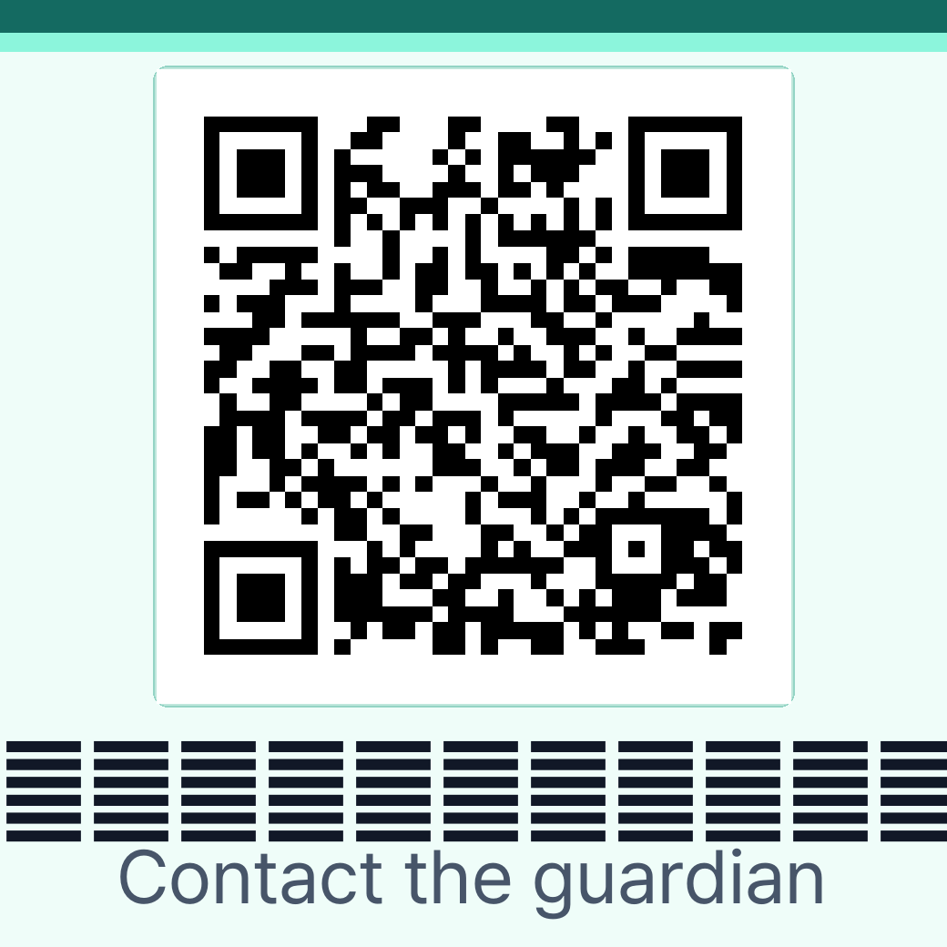 รหัส QR เดโมหน้าจอผู้พบ ดีไซน์ระบบ Safety Basic