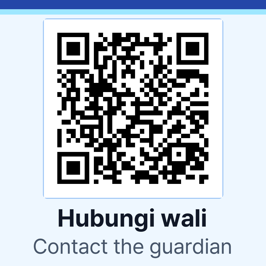 Kode QR demo penemu dengan desain sistem Safety Plus