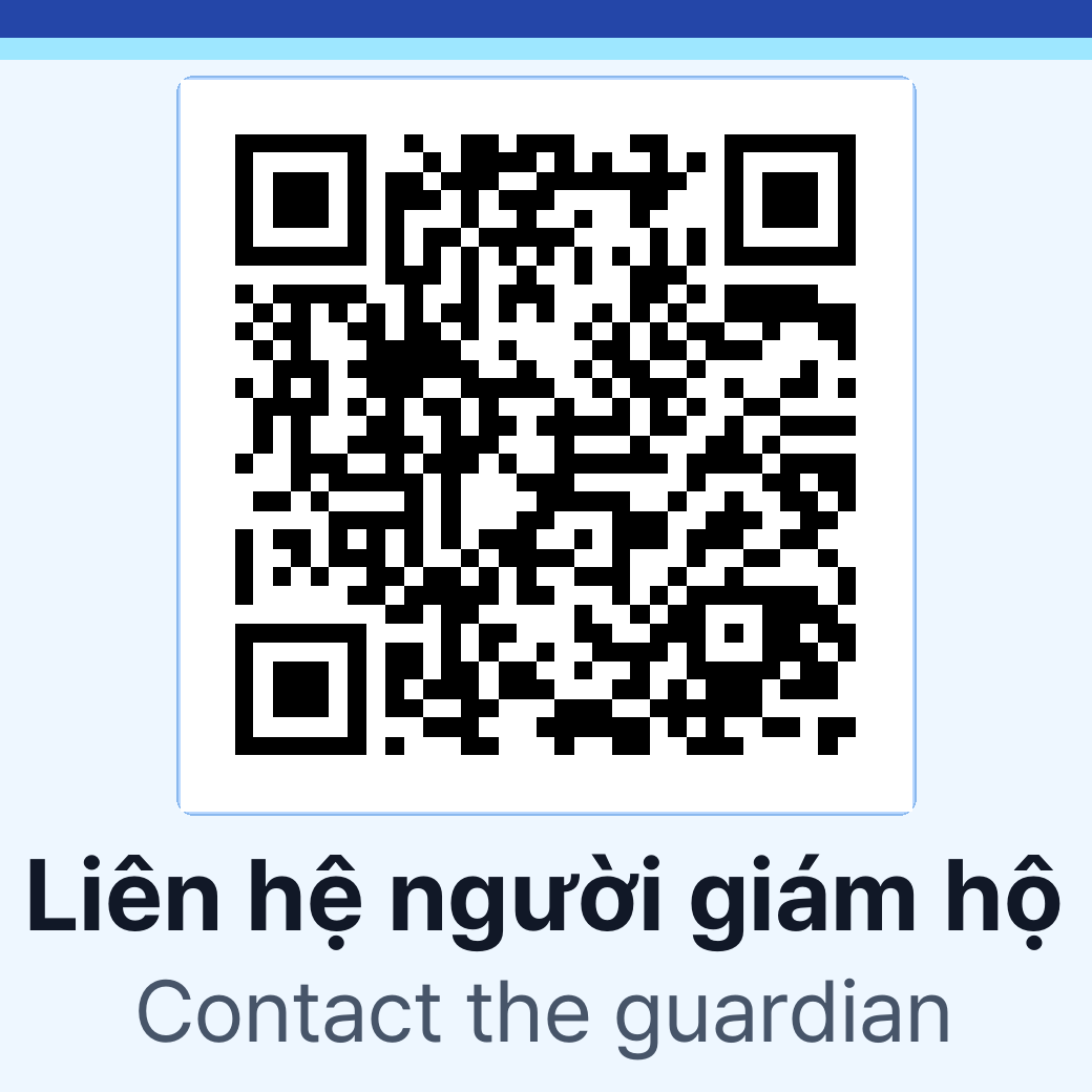 Mã QR demo người tìm thấy theo thiết kế hệ thống Safety Plus